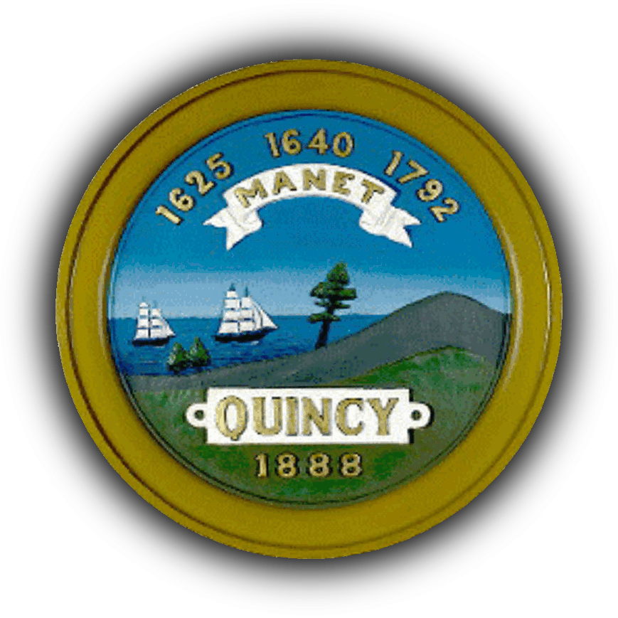 Quincy City Seal in Header Image (Left Side)